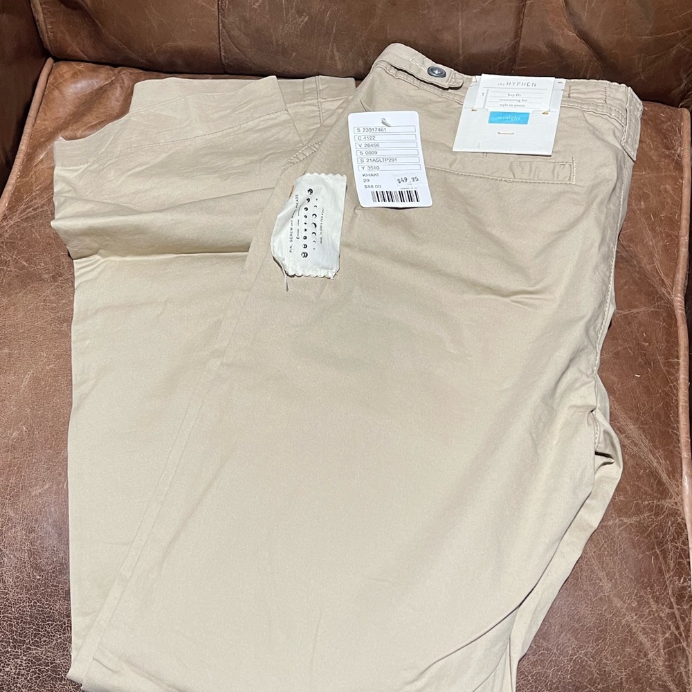 Hyphen straight leg khaki pants